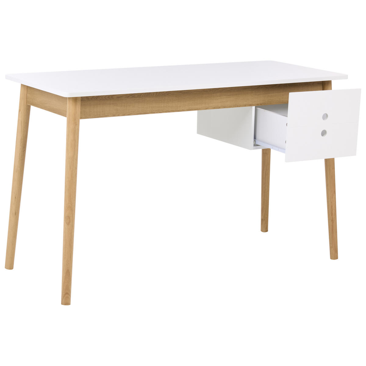 PSACÍ STŮL Světle hnědý/Bílý 120/50 cm Fenestra - světle hnědá, kompozitní dřevo (50/120/75cm) - Beliani