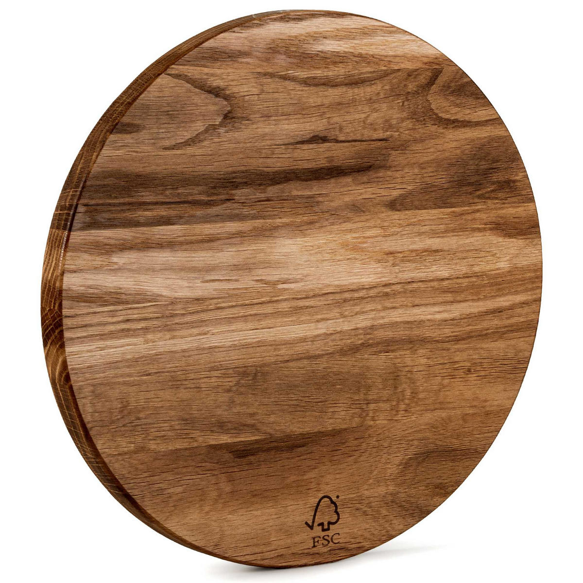 SCHNEIDEBRETT Holz Eiche geölt LESTE - Eichefarben, Holz (32/32cm) - KONSIMO®