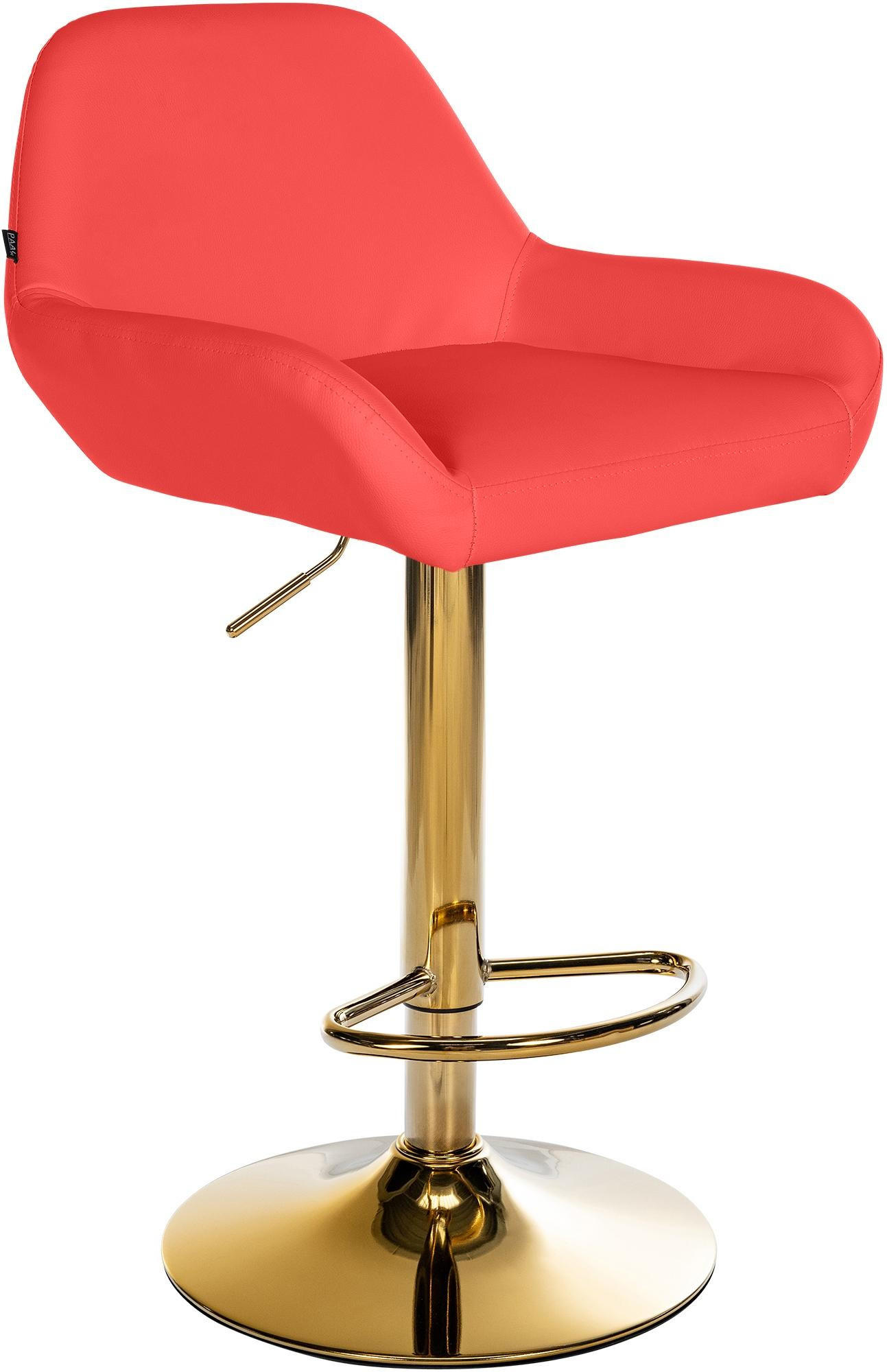 BARHOCKER Braga Gaslift 89-109 cm Rot - Rot, Leder (51/89/52cm) - furnicato