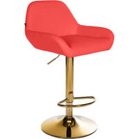 BARHOCKER Braga Gaslift 89-109 cm Rot - Rot, Leder (51/89/52cm) - furnicato