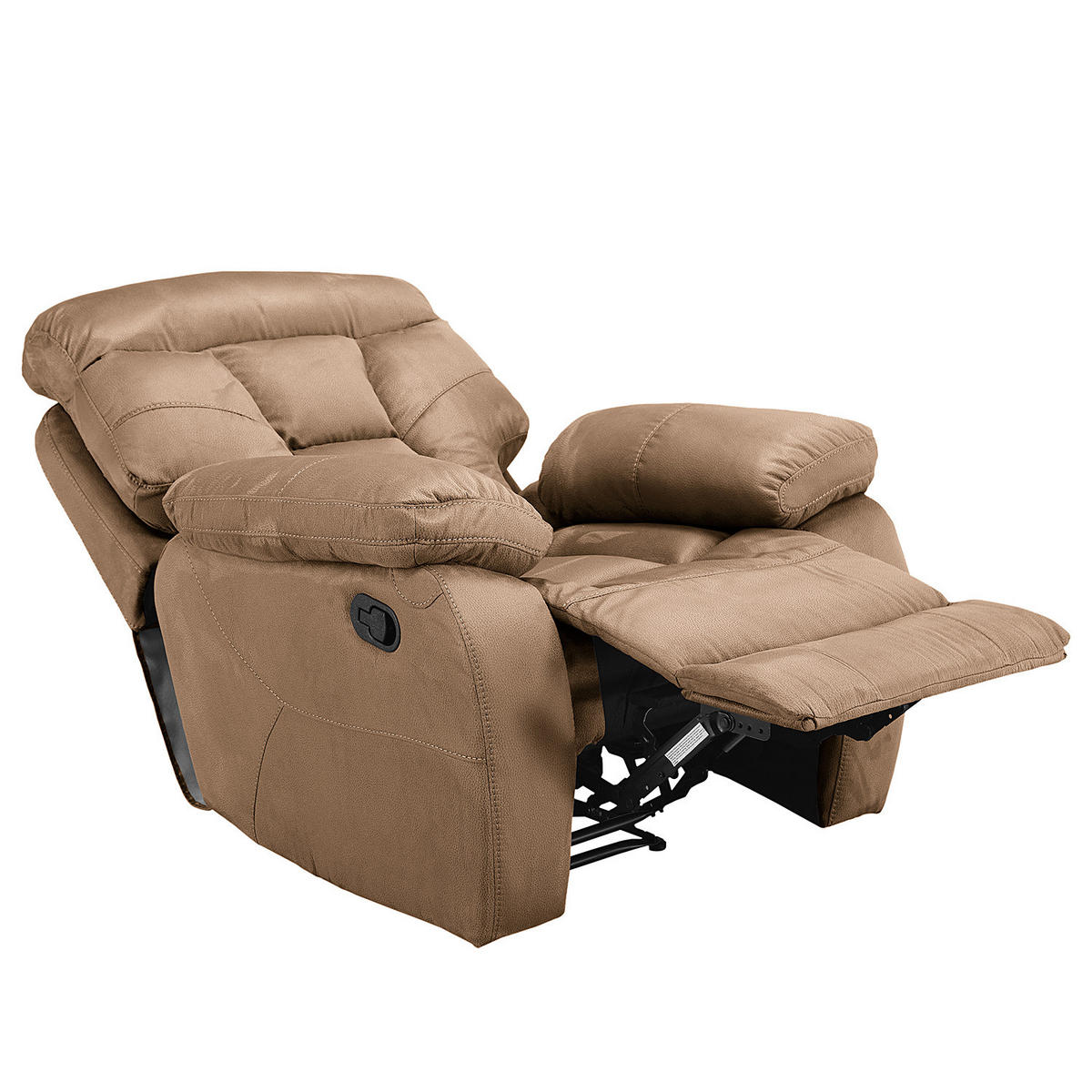 FERNSEHSESSEL - manuell Verstellbar - Schwarz/Braun, Kunststoff/Textil (99/110/103cm) - home24