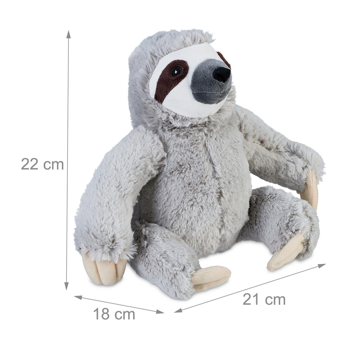 DÖRRSTOPP Grå sengångare tyg - Grå, Textil/Naturmaterial (21/18cm) - Relaxdays