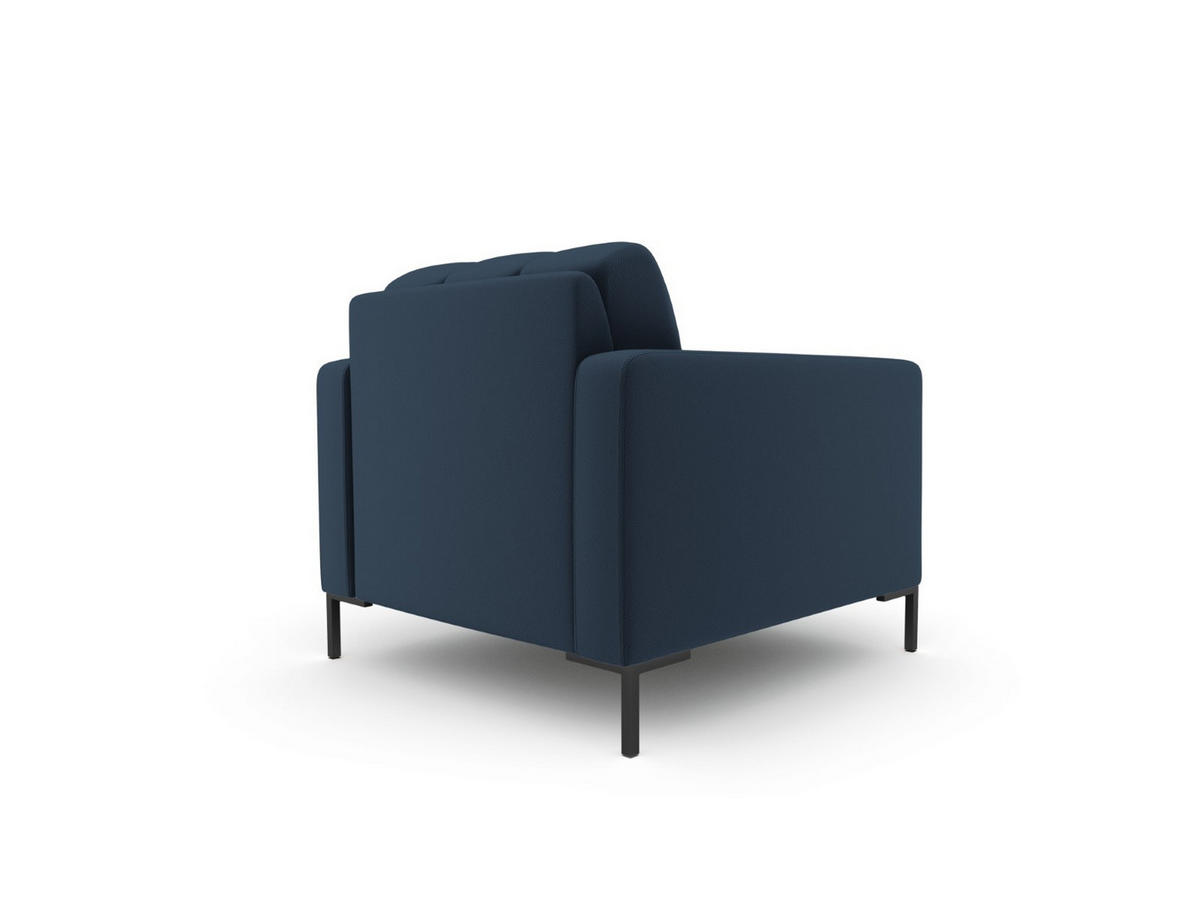 SESSEL Mamaia aus strukturiertem Stoff blau - Blau, Textil (92/75/87cm) - Micadoni