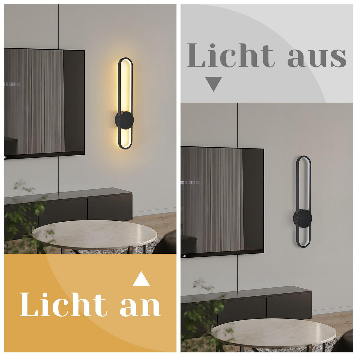 LED nástěnné svítidlo Frankenthal II 60/12/6 cm - černá, kov (12/5.5/60cm) - Nettlife