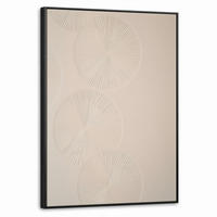LEINWAND Bilder mit Rahmen - Japandi - Beige - Modern - 50x70 - Ecru, Textil (50/70cm) - MuchoWow