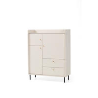 KOMMODE ASTREA 103,5/133/42cm mit 2 Schubladen 2 Türen Beige - Beige, Holzwerkstoff (103.5/133/42cm) - MASSENO