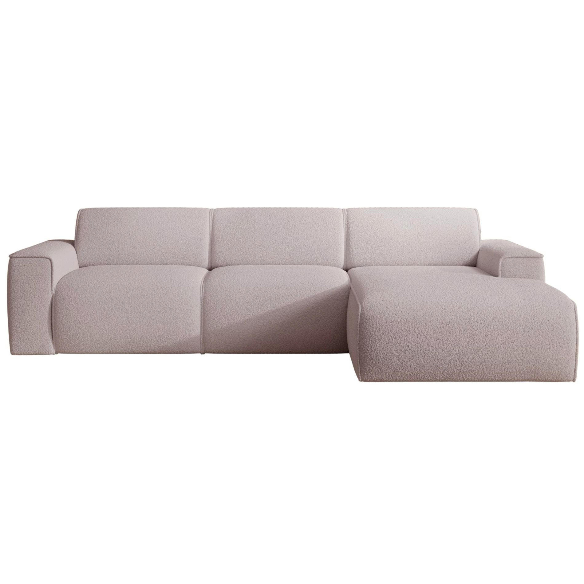 ECKSOFA Bouvi Beige rechts - Beige/Schwarz, Kunststoff/Textil (165/310cm) - Selsey
