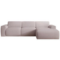 ECKSOFA Bouvi Beige rechts - Beige/Schwarz, Kunststoff/Textil (165/310cm) - Selsey