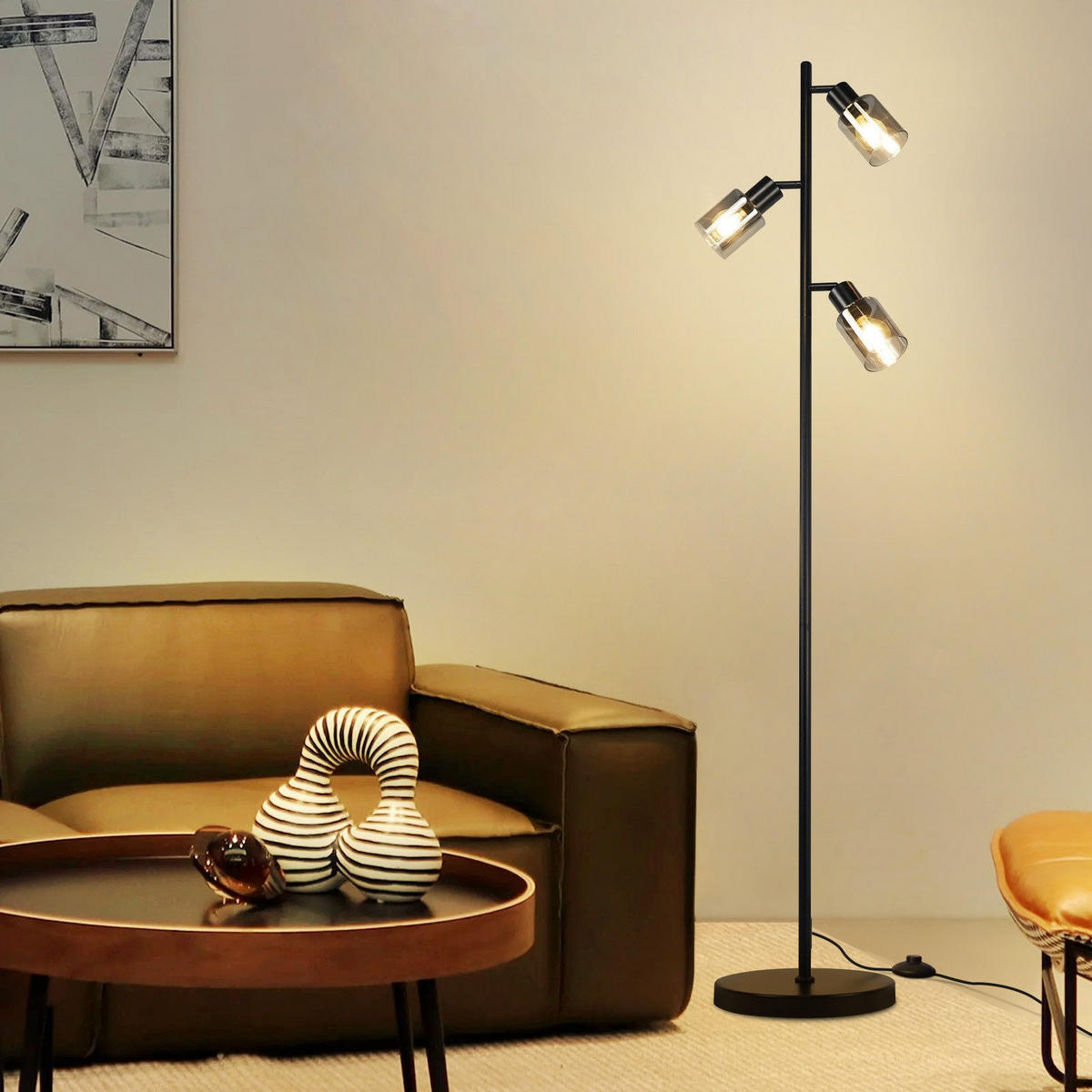 STEHLAMPE Yandell 23/138/23cm - Schwarz, Metall (23/138/23cm) - Nettlife