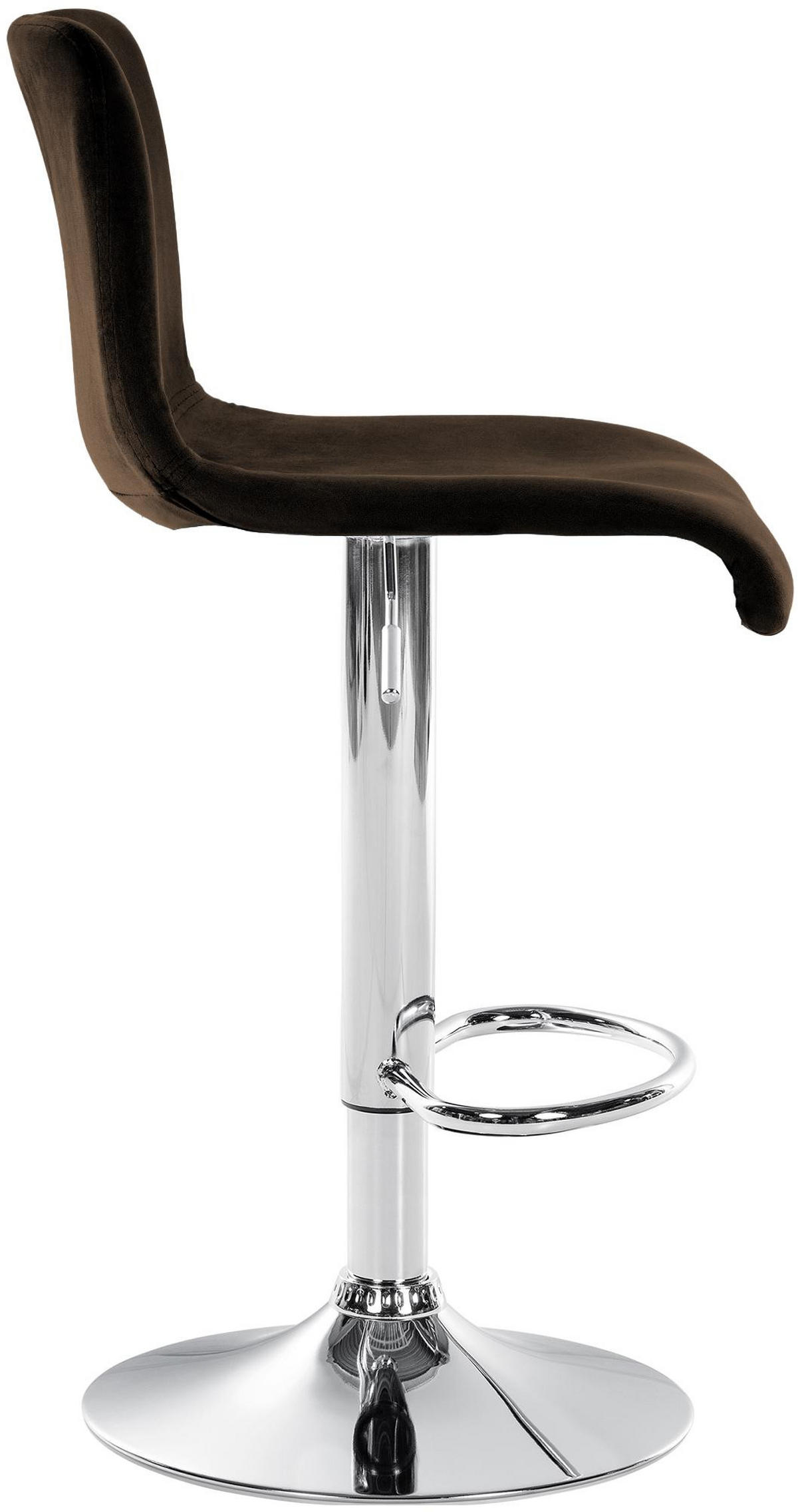 BARHOCKER Samt Braun - Braun, Textil (39/83/36cm) - CLP