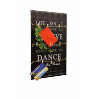 MEMOBOARD Schwarz 39/1,5/68 cm - Schwarz, Holz (39/68/1.5cm)