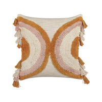 DEKOKISSEN Hellbeige 45/45 cm Lablab - Beige, Naturmaterialien/Textil (45/45cm) - Beliani