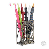 SCHIRMSTÄNDER - Braun, Metall (30.5/48.5/16cm) - Relaxdays