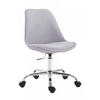 DREHSTUHL Stoff Grau - Chromfarben/Grau, Textil/Metall (48/81/54cm) - CLP