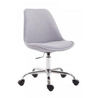 DREHSTUHL Stoff Grau - Chromfarben/Grau, Textil/Metall (48/81/54cm) - CLP