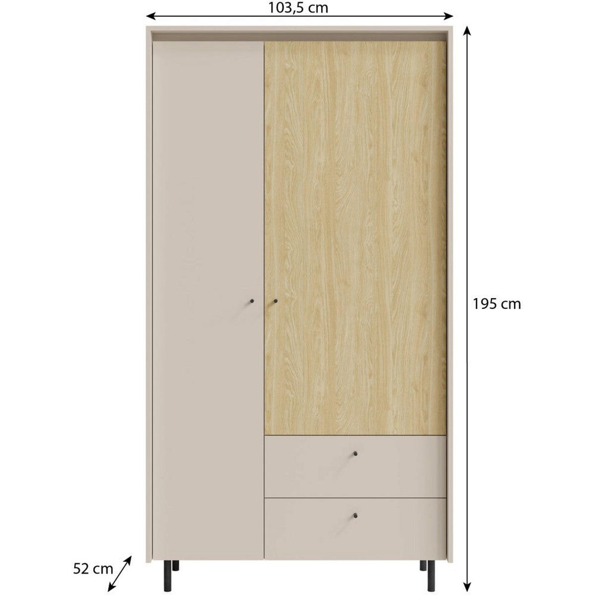 WOHNZIMMER Set – MALTA System – Beige - Beige, Holzwerkstoff (203.5/84.5/42cm) - hi-markt