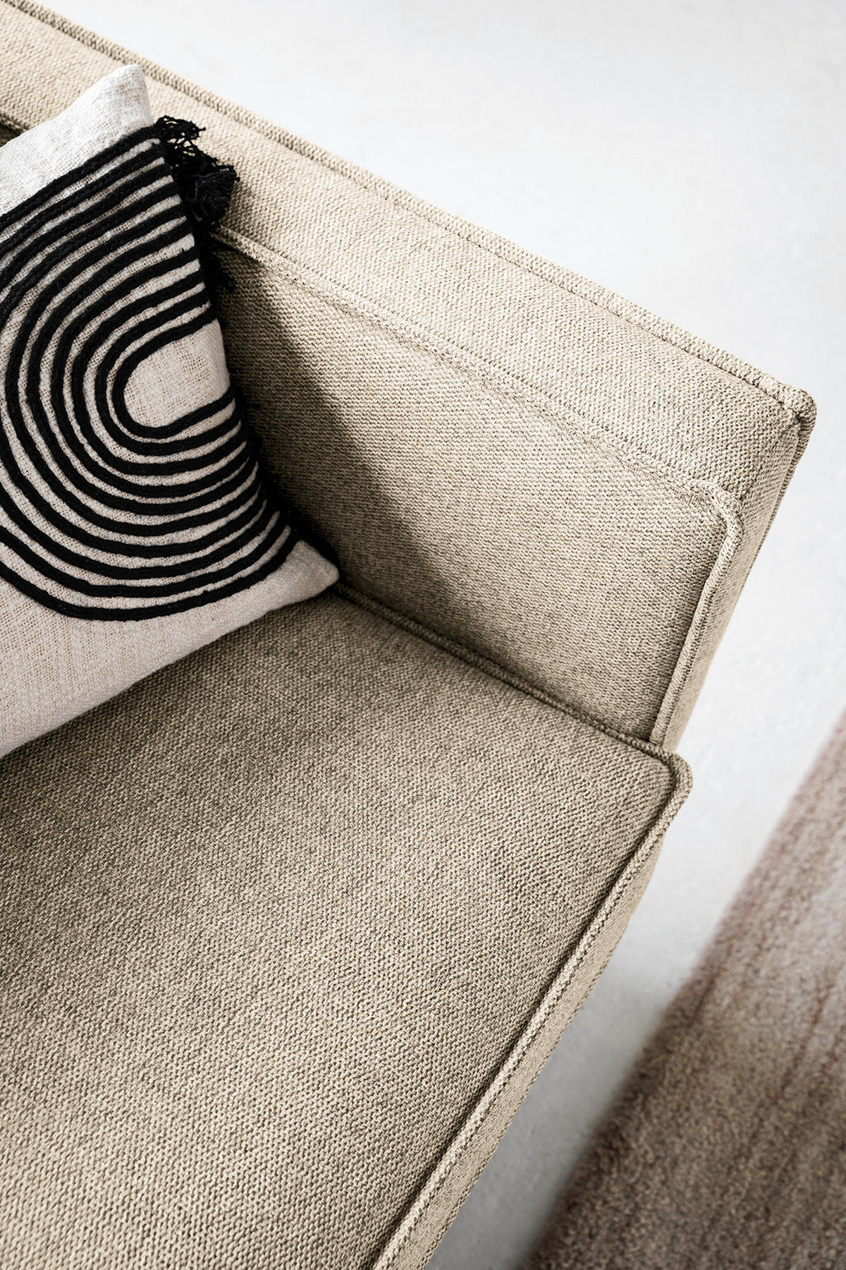 XL SESSEL - Beige/Schwarz, Wellpappe/Textil (117/81/96cm) - home24