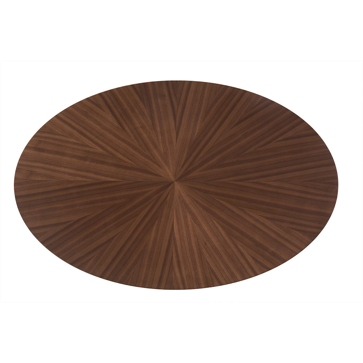 COUCHTISCH Oval Walnuss Dunkel L90 DIELLI - Walnussfarben, Holz (90/60/45cm) - Miliboo