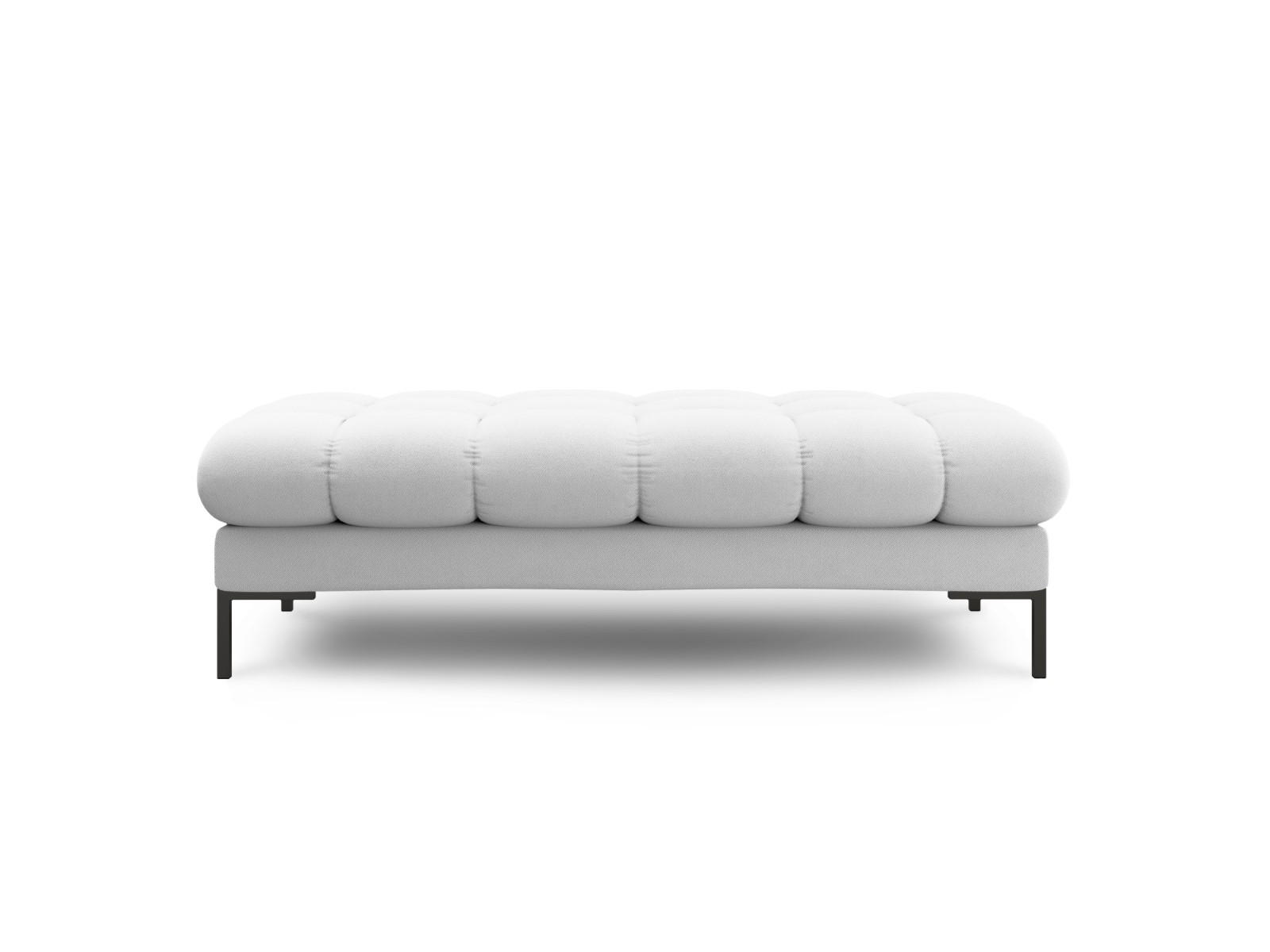 BANK Mamaia aus strukturiertem Stoff hellgrau 2 Sitzplätze - Hellgrau, Textil (133/41/62cm) - Micadoni