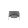 LOUNGESESSEL COPACABANA Weiß 74x74x65 cm - Weiß/Grau, Metall (74/65/74cm) - FURNLUX