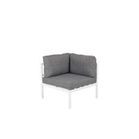LOUNGESESSEL COPACABANA Weiß 74x74x65 cm - Weiß/Grau, Metall (74/65/74cm) - FURNLUX