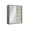 SCHIEBETÜRENSCHRANK Flavio III - Goldfarben/Naturfarben, Holzwerkstoff/Metall (150/200/58cm) - MIRJAN24
