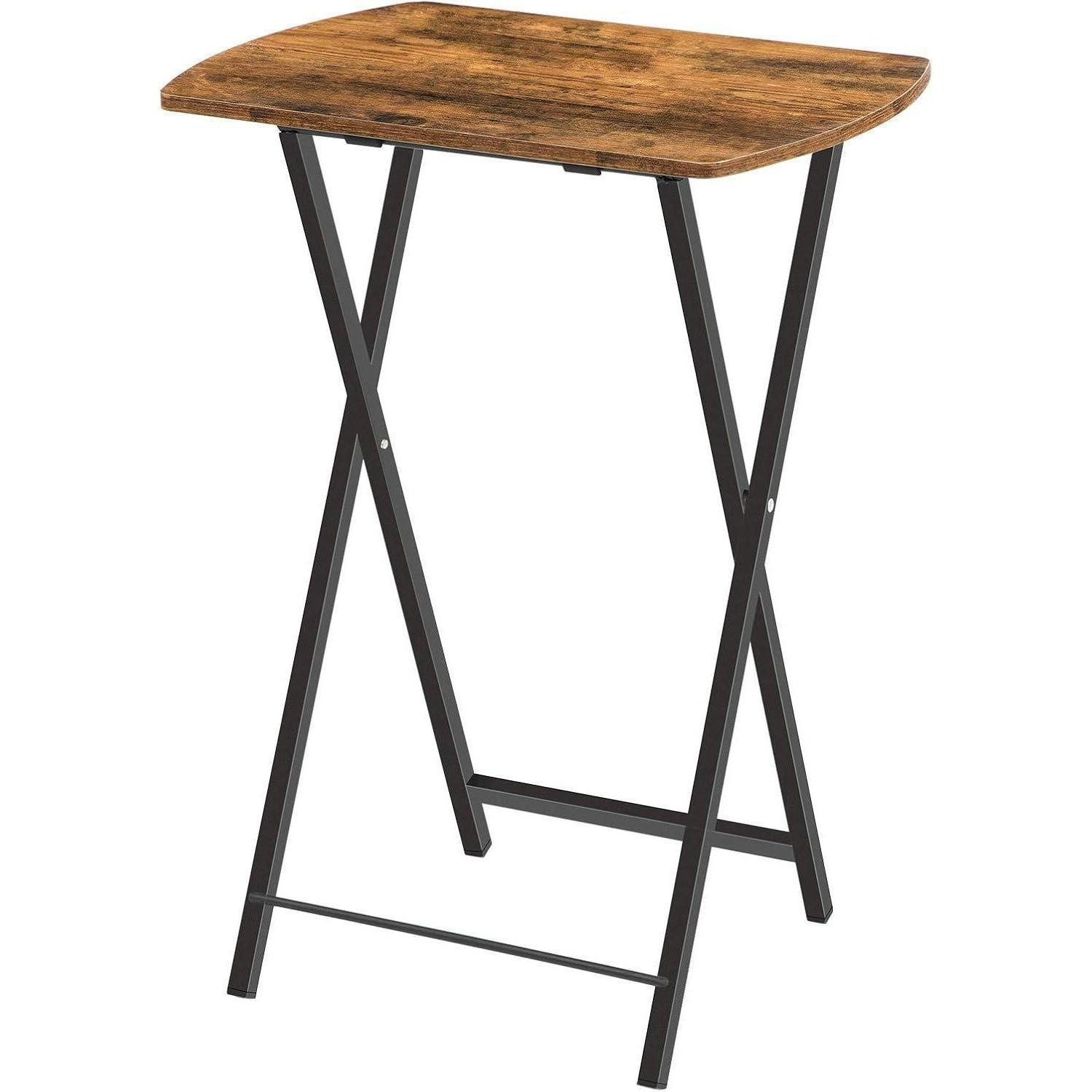 BEISTELLTISCH Klappbar Dunkelbraun Metall - Multicolor, Metall (36/48/76cm)