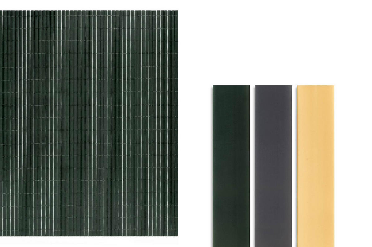 PVC Sichtschutzmatte VISO doppelseitig 5m x 1,8m Grün - Grün, Metall (500/180cm) - Casanoov