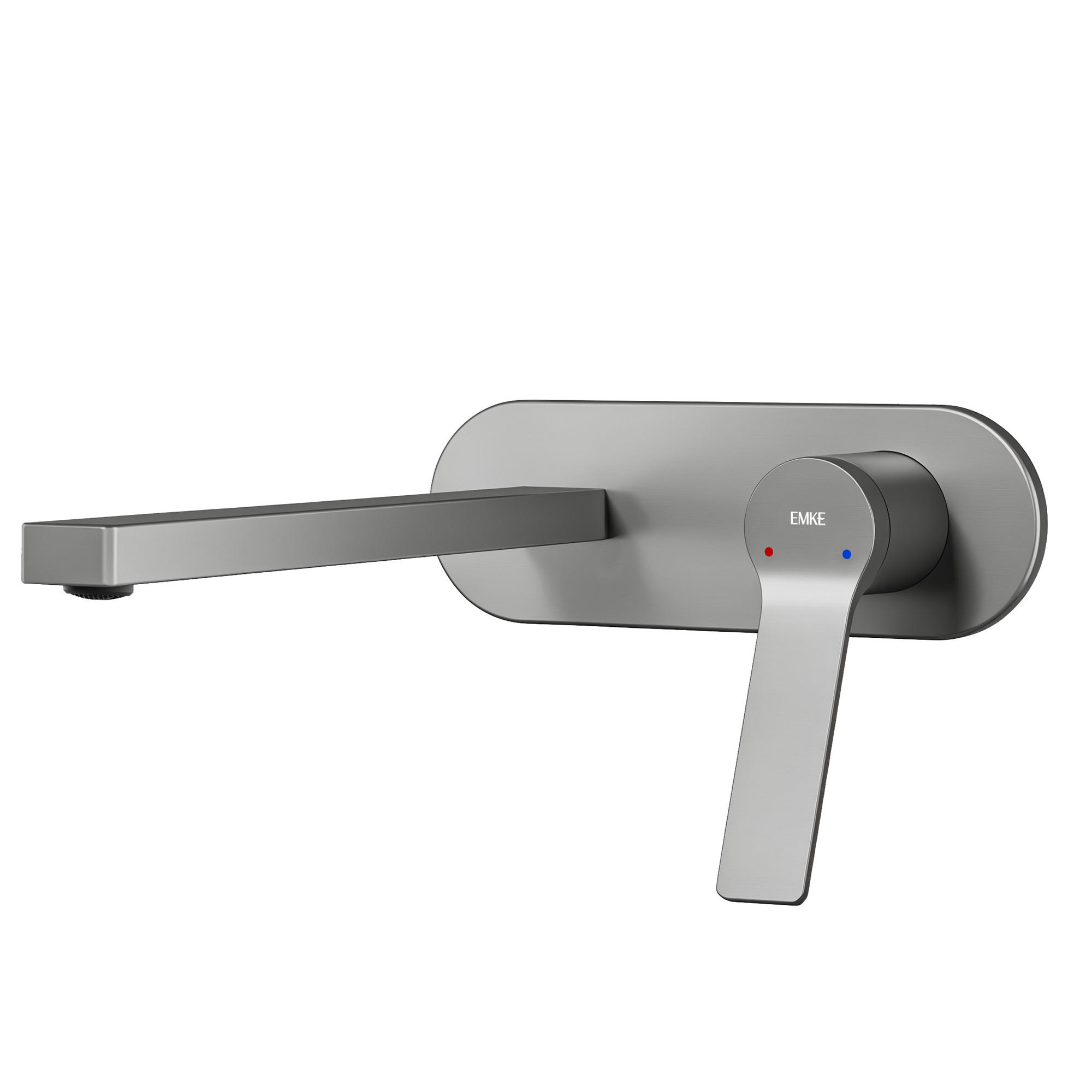 WASCHTISCHARMATUR mit Luftsprudler Messing Anthrazit - Dunkelgrau, Metall (21/7/28.8cm) - EMKE