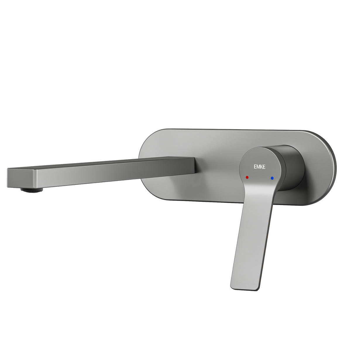 WASCHTISCHARMATUR mit Luftsprudler Messing Anthrazit - Dunkelgrau, Metall (21/7/28.8cm) - EMKE