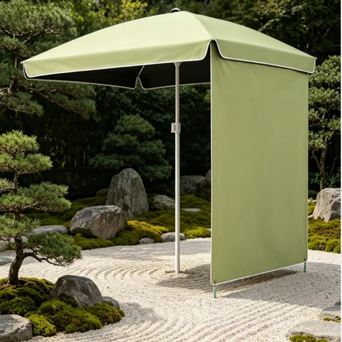 SONNENSCHIRM, Hellgrün, UPF ≥ 50+, 160 × 237 cm - Pastellgrün, Kunststoff (160/160cm) - Weltevree