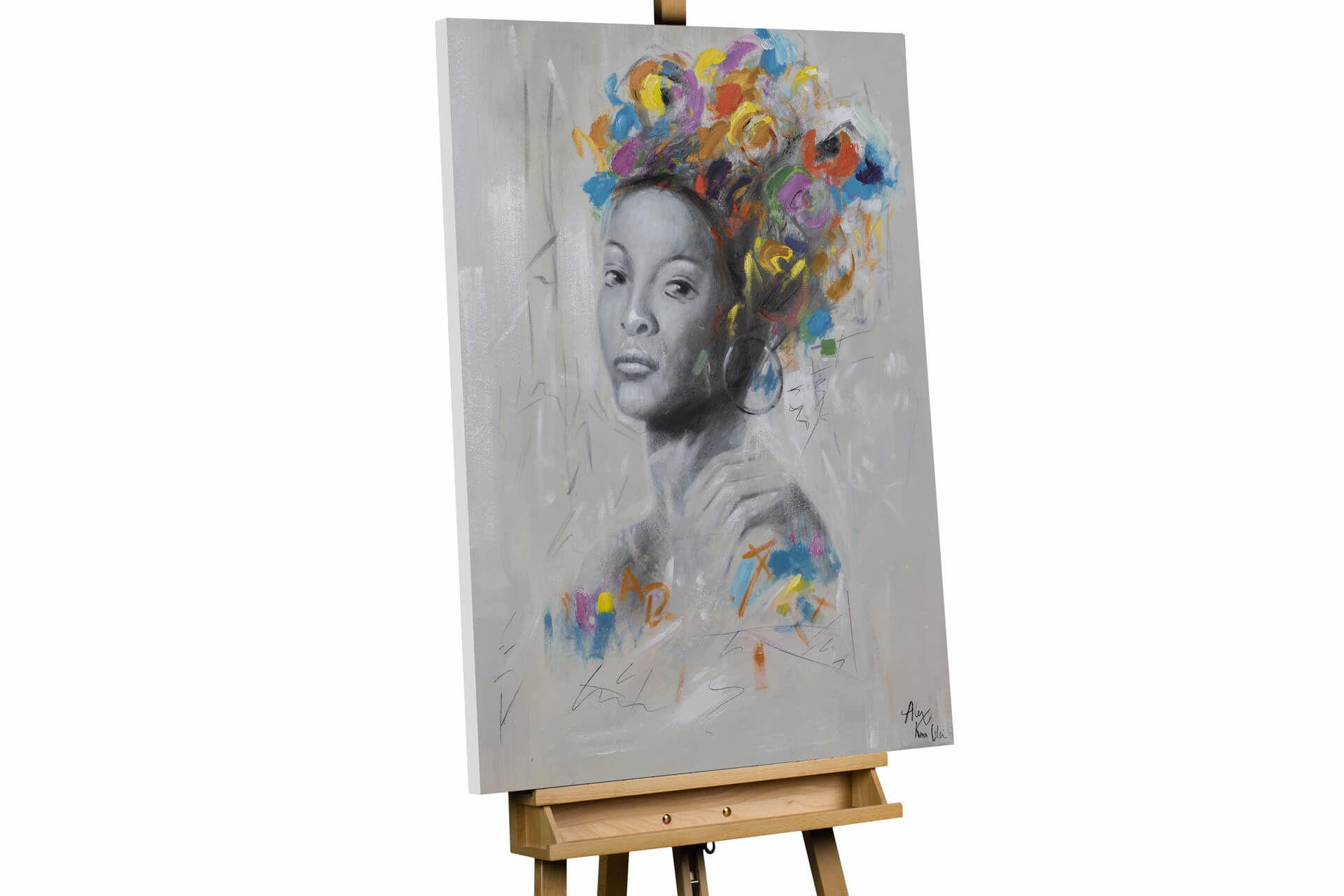 ACRYLBILD HANDGEMALT 75/100 cm - Multicolor, Holz/Textil (1.4/100cm) - KUNSTLOFT