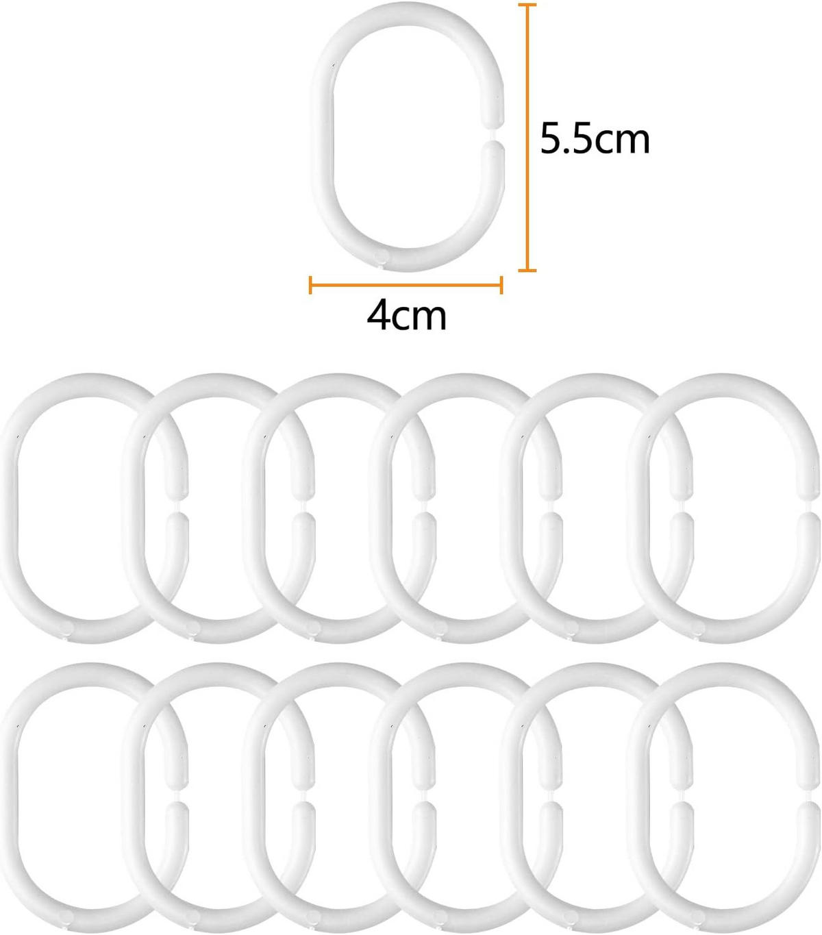 DUSCHVORHANG EVA 3D 180 x 180 cm transluzent waschbar mit Haken für Badewanne Badezimmer - Transparent, Kunststoff (180/180cm) - MCBOSON