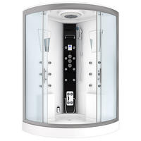 DAMPFDUSCHE Duschkabine D26-TH-EA 130x130 cm - Weiß, Glas/Kunststoff (130/130/220cm) - AcquaVapore by Sandra Jentho