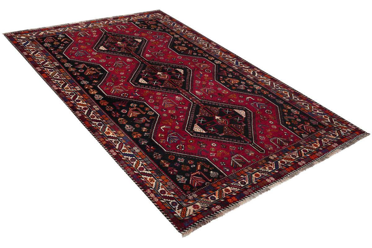 ORIENTTEPPICH handgeknüpft Gashgai Rot 268/177 cm Schurwolle - Rot, Textil (177/268cm) - Looma