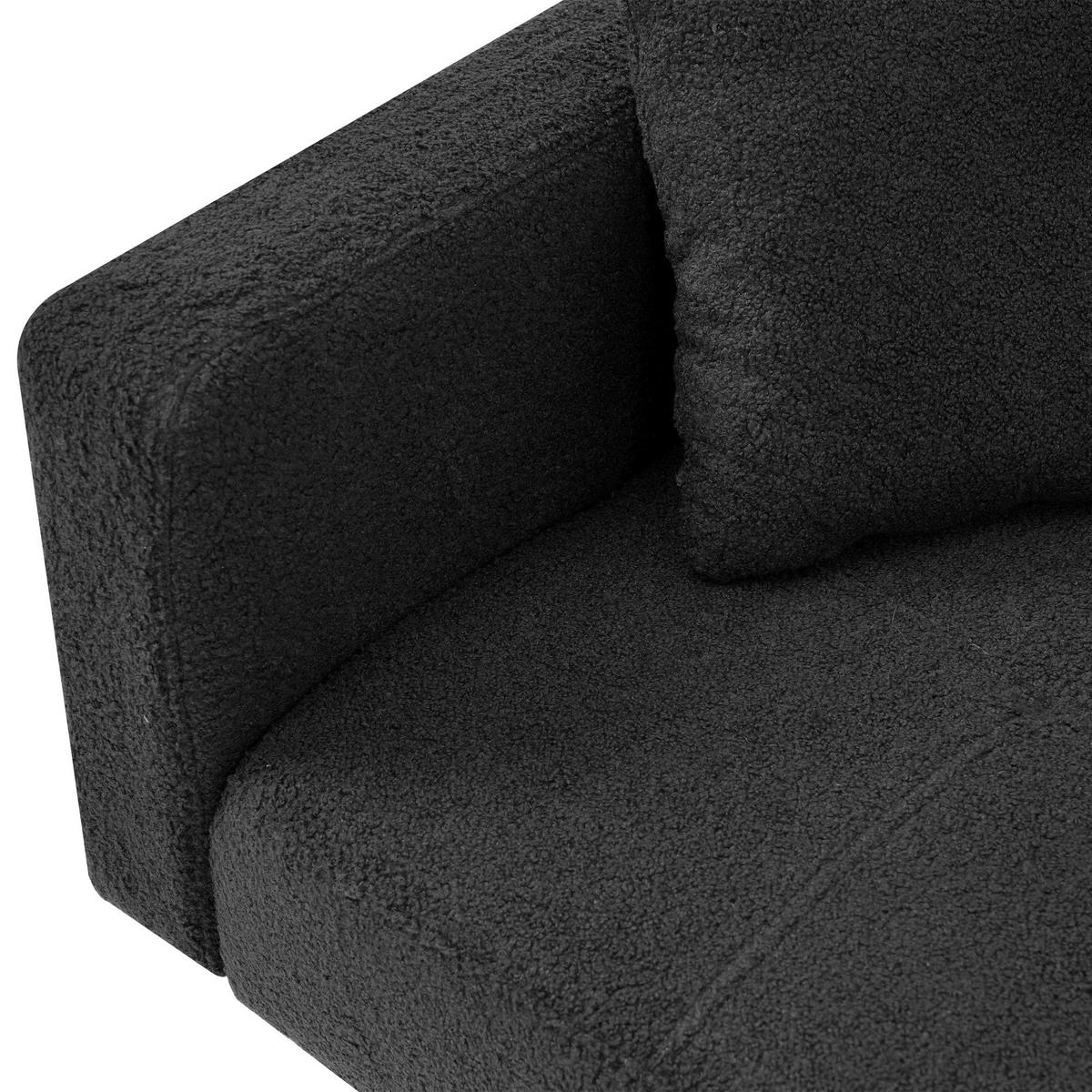 SCHLAFSOFA mit Bettfunktion, Kissen und goldfarbenen Beinen - Grau, Kunststoff (175/72/64cm)