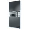 BÜROSCHRANK Logan Fronten in Graphit Seidenmatt - Graphitfarben, Holzwerkstoff (82/184/37cm) - Vladon