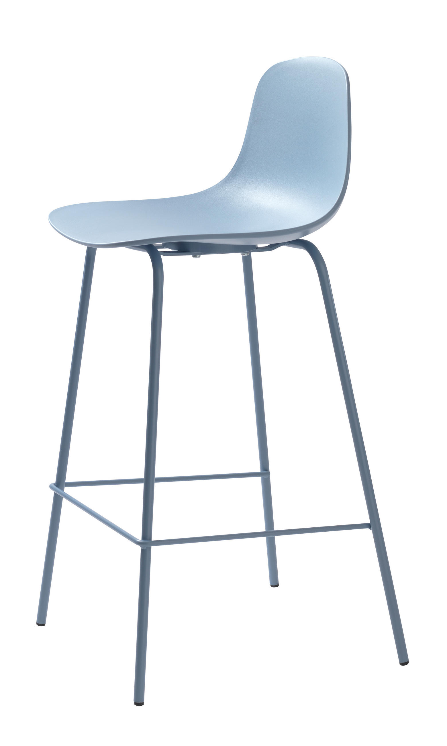 BARHOCKER Hellblau abwischbar, Typenauswahl  - Hellblau, Design, Kunststoff/Metall (41/93/48cm) - Boxxx