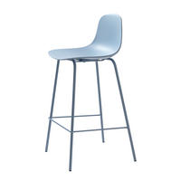 BARHOCKER Hellblau abwischbar, Typenauswahl  - Hellblau, Design, Kunststoff/Metall (41/93/48cm) - Boxxx