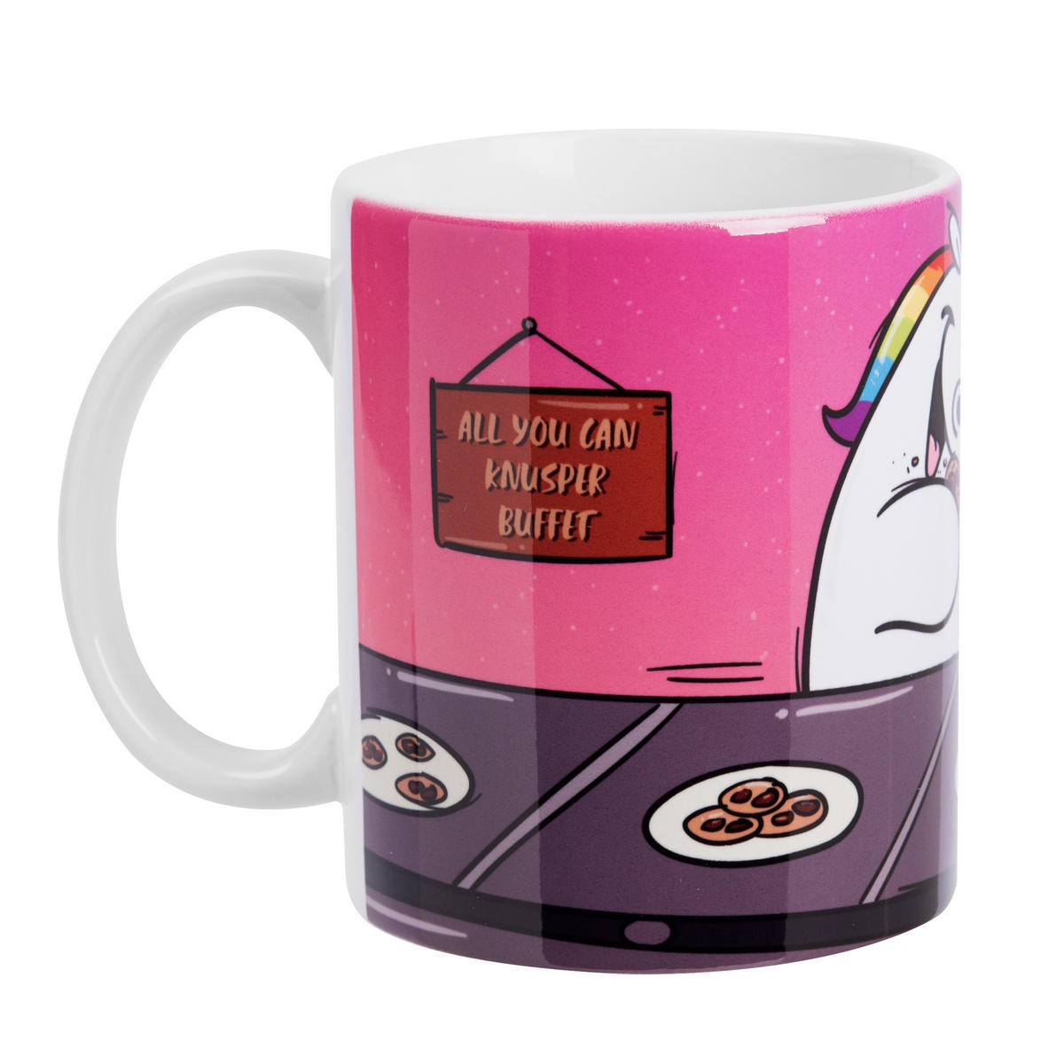 KAFFEEBECHER Pummel und Friends Pummeleinhorn All you can knusper Mehrfarbig 320 ml - Multicolor, Keramik (0.32L) - United Labels