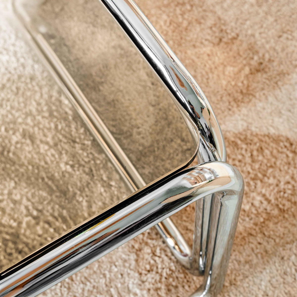 COUCHTISCH, Transparent - Transparent, Glas/Metall (90/90/40cm) - Oviala