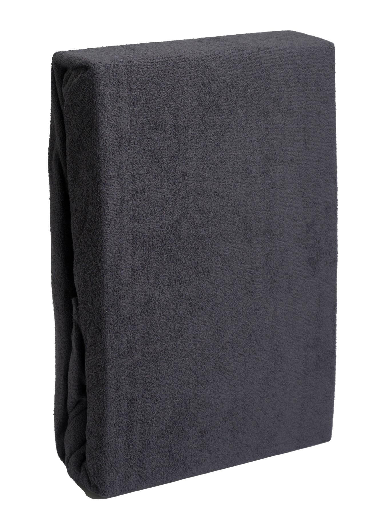Carpe Sonno Frottee-Spannbettlaken Anthrazit 100x200 cm