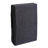 FROTTEE-SPANNBETTLAKEN 100x200 cm Anthrazit, Warmes Winter Bettlaken - Anthrazit, Textil (100/200cm) - Carpe Sonno