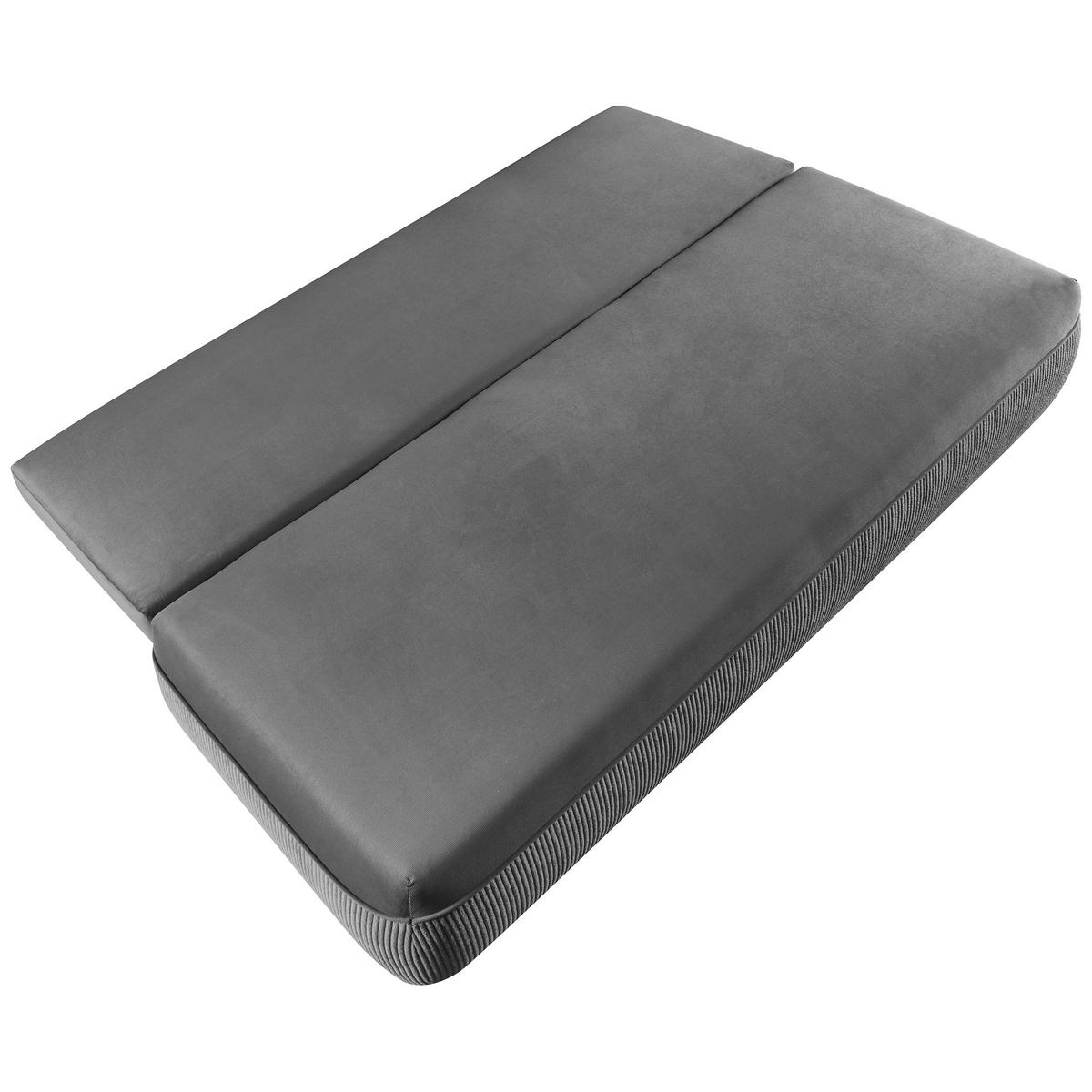 SCHLAFSOFA Aida 3-Sitzer mit Schlaffunktion, Grau - Grau, Textil (211/88/93cm) - Beautysofa