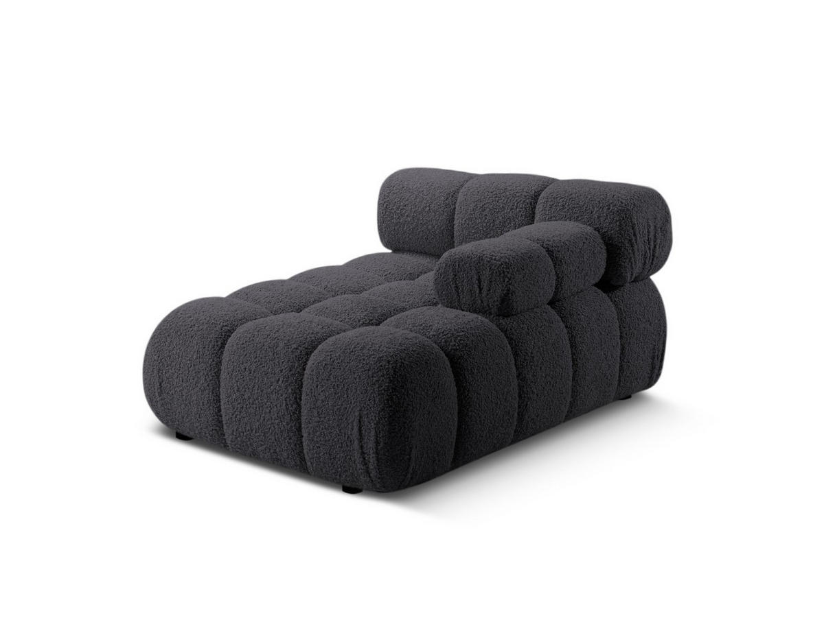 CHAISELONGUE rechts Bellis aus Boucle graphit - Graphitfarben, Textil (94/70/155cm) - Micadoni