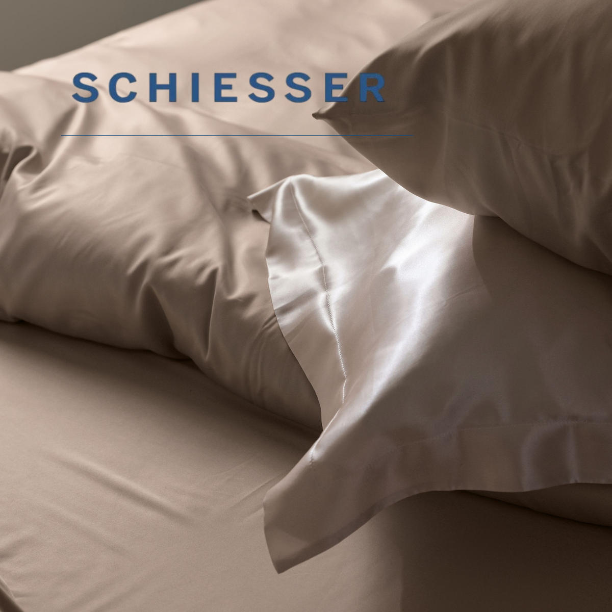 BETTWÄSCHESET Ella - Baumwollsatin - 2-teilig - 135 x 200 cm - Cappuccino - Cappuccino, Textil (135/200cm) - SCHIESSER