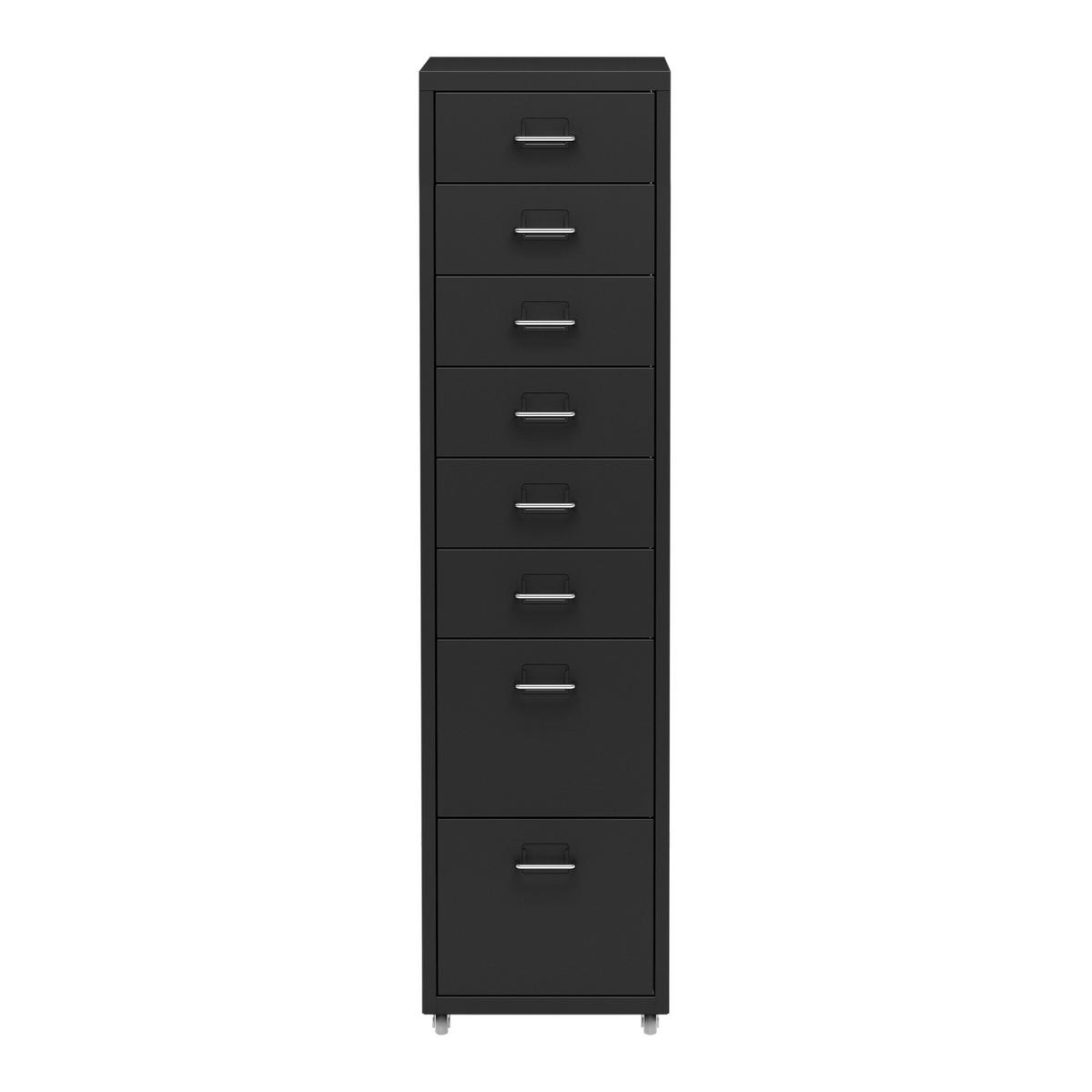 ROLLCONTAINER Kökar - Schwarz, Metall (28/109/41cm) - [en.casa]