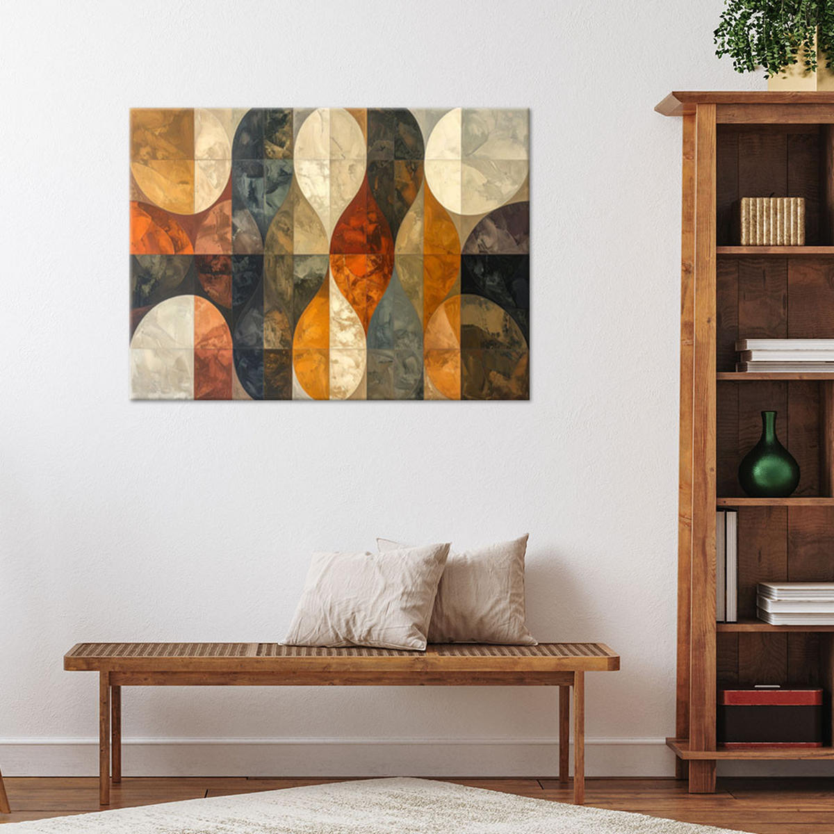 LEINWANDBILD Abstraktion 120x80cm - Braun, Textil (120/80cm) - Feeby