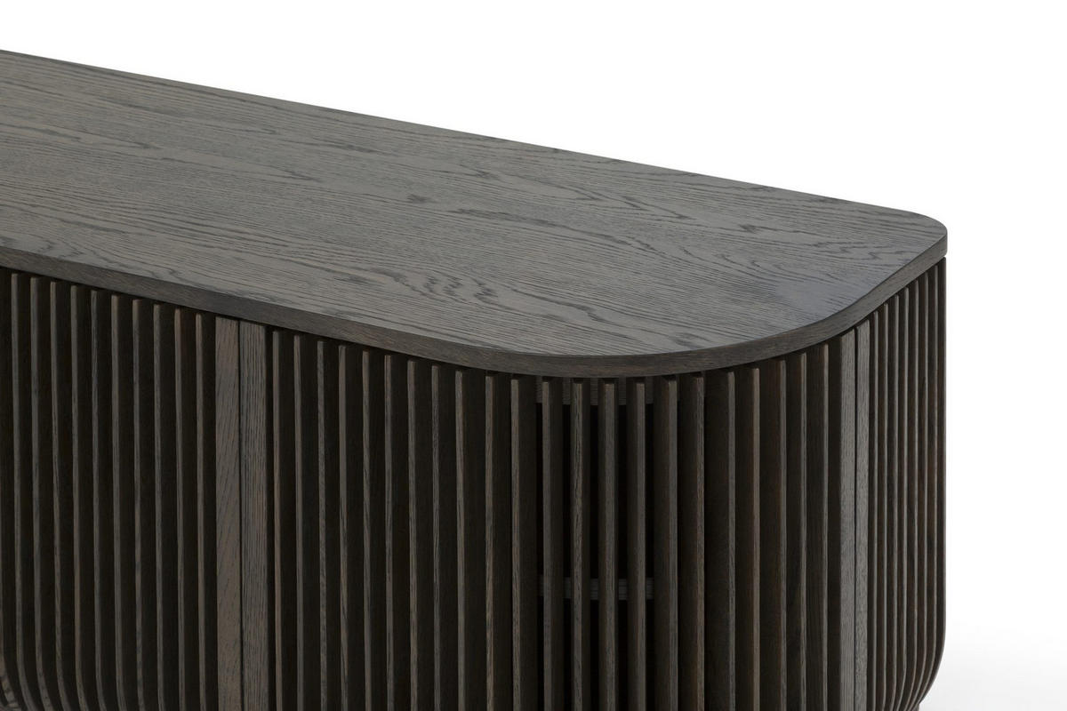TV-MÖBEL Franz, Braune Massiveiche - Braun, Holz (45/45/175cm) - WOODEK
