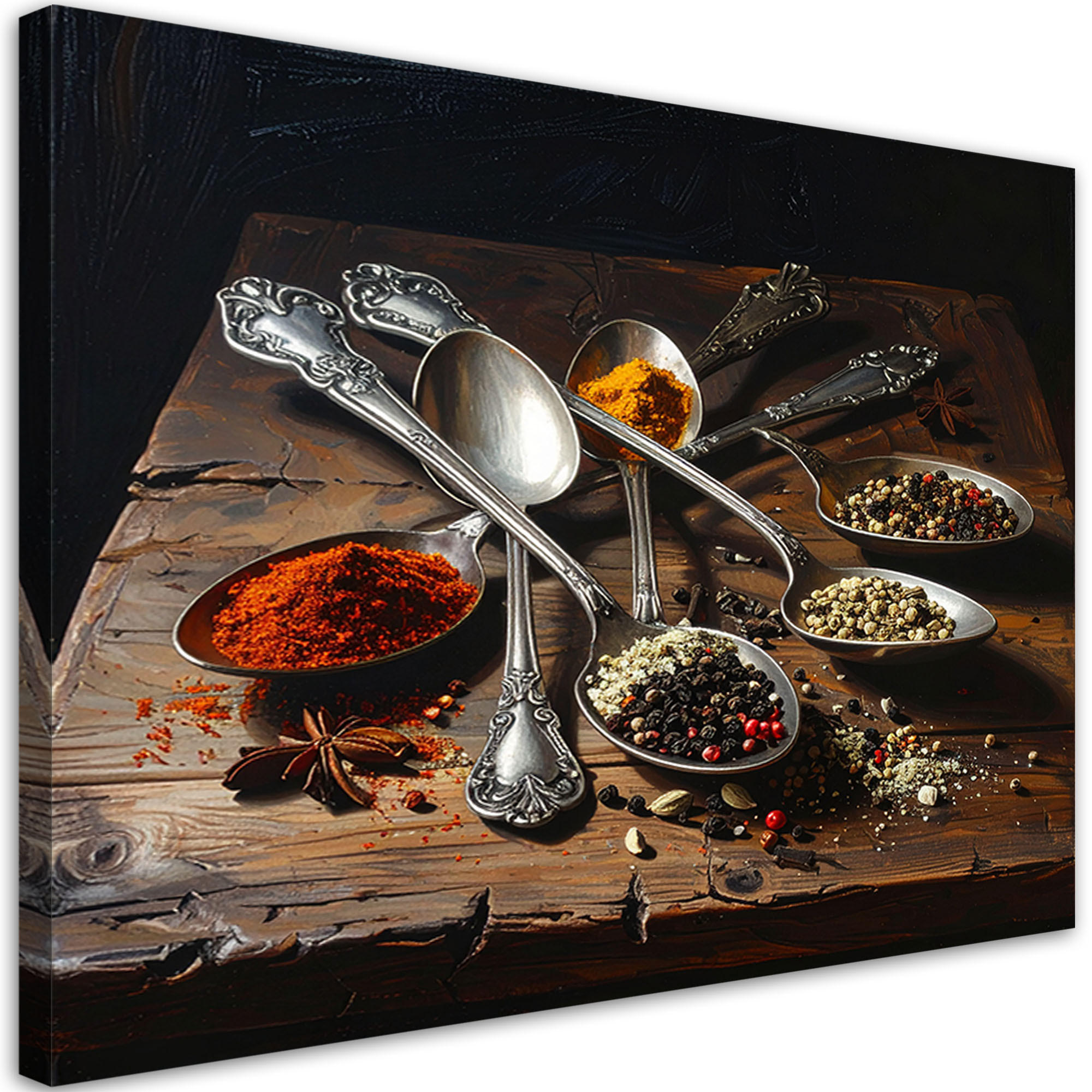 LEINWANDBILD Essen & Trinken 120x80cm - Multicolor, Textil (120/80cm) - Feeby